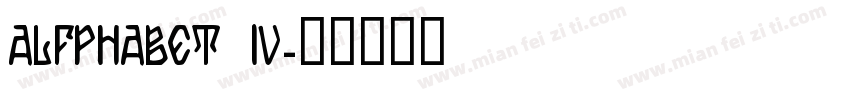 Alfphabet IV字体转换